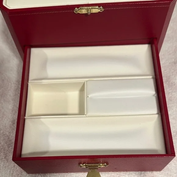 Cartier Red Jewelry Box with Gold Hardware - Picture 8 of 13